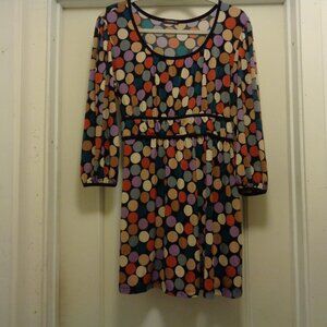 DOTTIE DARLING IN COLORS DOTS COCOMA EMPIRE DRESS 10 /12